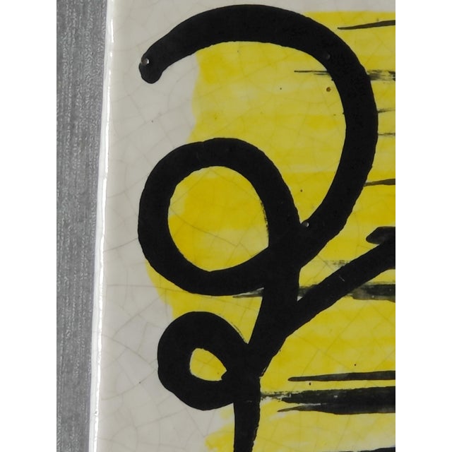 Abstract Composition on Ceramic Tile, Italy, 1980s For Sale - Image 11 of 14