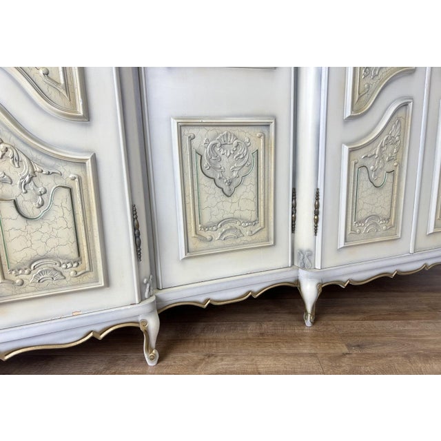Vintage French Shabby Chic Wardrobe For Sale - Image 11 of 18