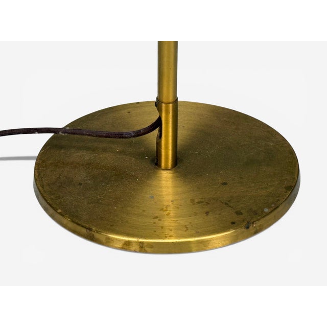 h.w. Armatur, Swedish Modern, Floor Lamp, Brass, Fabric, Sweden, 1940s For Sale - Image 9 of 12