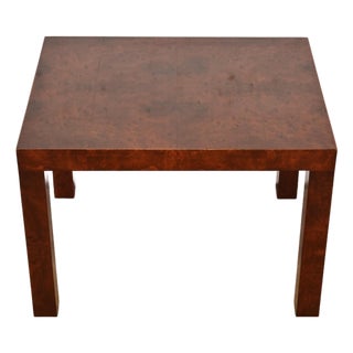 Paul Evans for Directional Mid-Century Modern Burl Wood Parsons Side Table, 1960s For Sale
