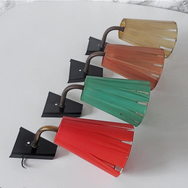 Mid-Century Modern Wall Lights, France, 1950s, Set of 4 For Sale - Image 18 of 18