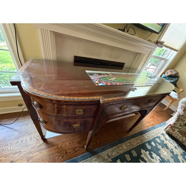 Antique George III Mahogany Bow Front Sideboard For Sale In Chicago - Image 6 of 6