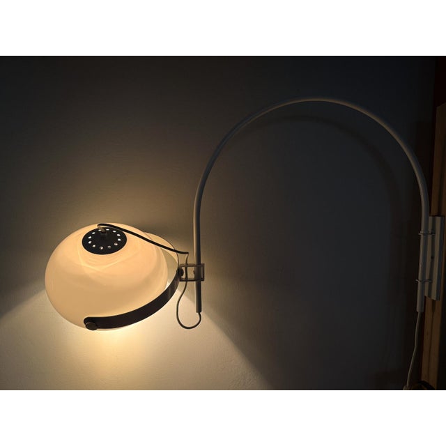 Mid-Century Space Age Arc Mushroom Wall Lamp from Dijkstra Lampen, Netherlands, 1970s For Sale - Image 5 of 11