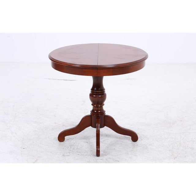 Vintage English Round Extendable Kitchen Table For Sale - Image 3 of 15