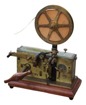 Italian Morse Telegraph in Brass, 1880s