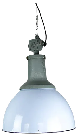 Vintage Light Blue Enamel Industrial Pendant Light from ELKO, 1960s
