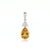 Natural Citrine Gemstone Dainty Stacking Pendant for Her For Sale - Image 4 of 7