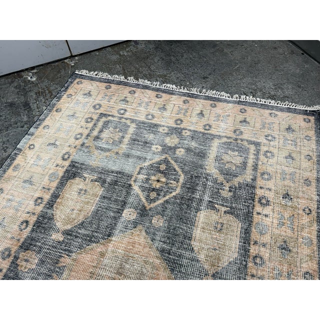 6ft × 9ft 3in Cb2 Aracati Navy Blue Wool Area Rug For Sale In San Francisco - Image 6 of 12