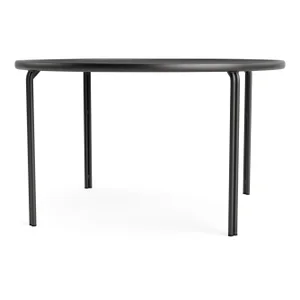 Brown Jordan Kantan Aluminum 48" Round Dining Table, Textured Pewter frame