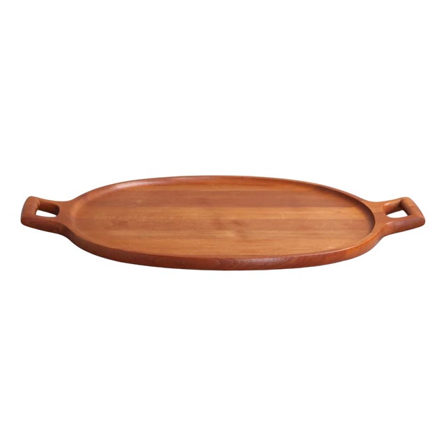 Large Teak Serving Tray by Jens H. Quistgaard for Dansk Design, 1960s For Sale