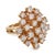 Vintage 3.20 Carat Diamond 14k Yellow Gold Cocktail Ring, Size 3 For Sale - Image 4 of 7
