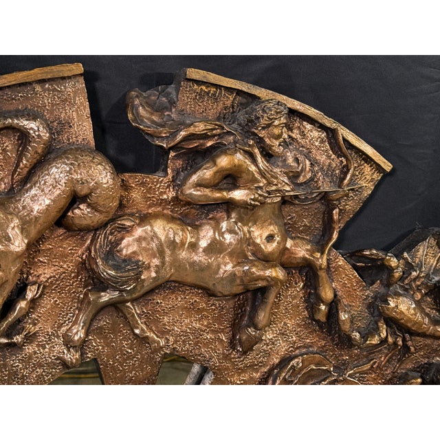 Vintage c.1970's Finesse Originals Gold Zodiac Astrology Mirror / Wall Sculpture in Fiberglass For Sale - Image 9 of 9