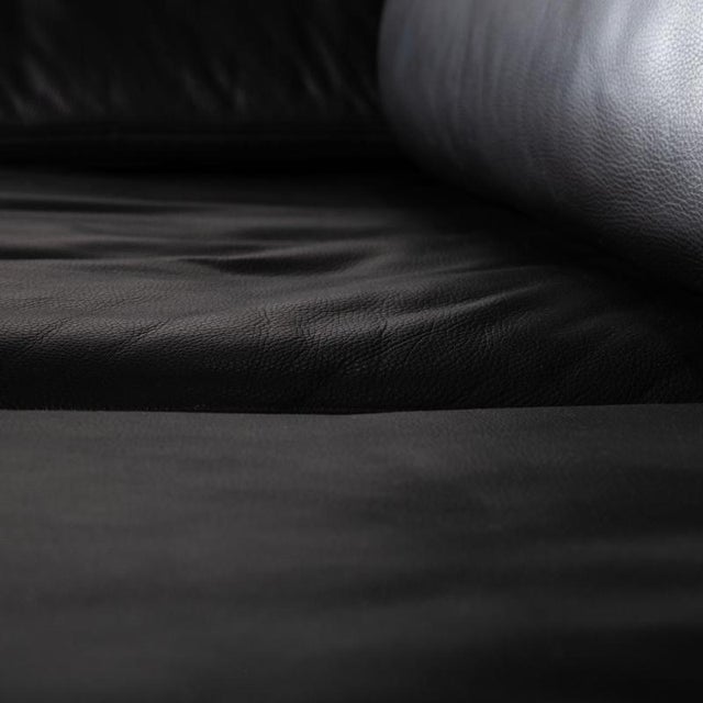 Model 3300 3-Seater Sofa in Black Leather from Rolf Benz For Sale - Image 4 of 12
