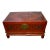 Antique Wood Trunk Table Vintage Chinese Red Lacquer Asian Stand Coffee For Sale