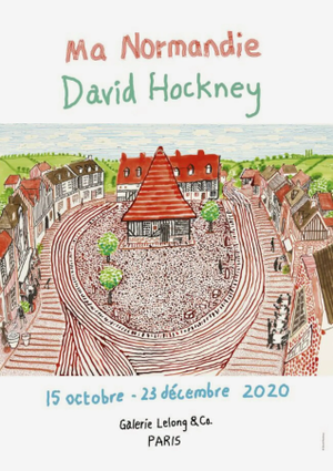 David Hockney 2020 Original Galerie Lelong Paris Exhibition Poster, Brand New