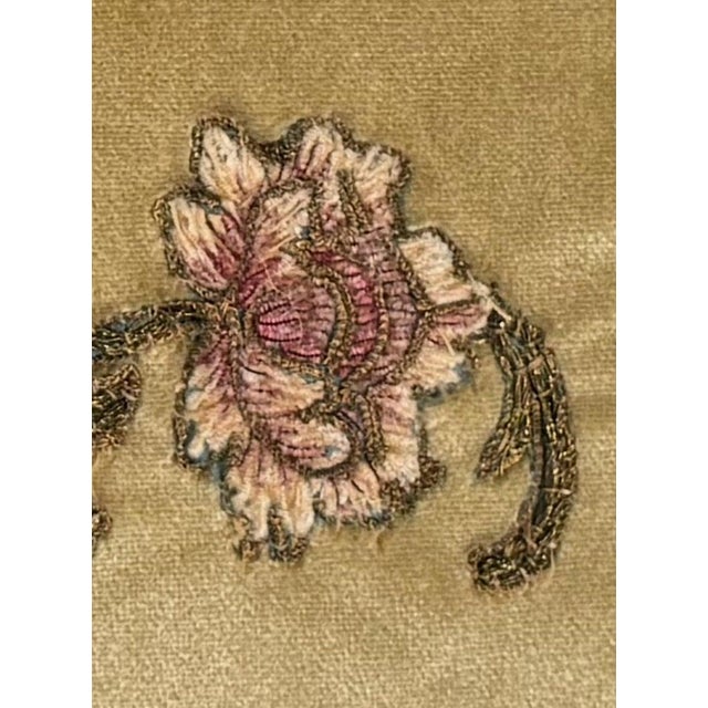 Goldenrod Pair of Custom Velvet Appliqué Pillows by Melissa Levinsonv For Sale - Image 8 of 10