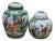 2 Antique Chinese Qing Famille Verte Porcelain Ginger Jars Mantel Urns For Sale