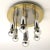 Mid-Century German Atomic Ceiling Lamp in Chrom & Brass from Cosack, 1970s For Sale - Image 3 of 10