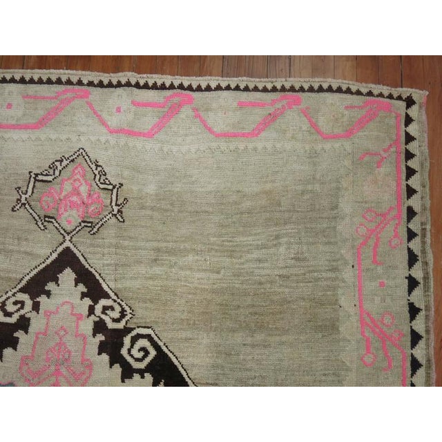 Asian Antique Zabihi Collection Square Vintage Turkish Kars Rug - 9'3" x 10' For Sale - Image 3 of 8