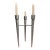 Scandinavian Modern Brushed Aluminum Three-Light Candelabra, Denmark For Sale