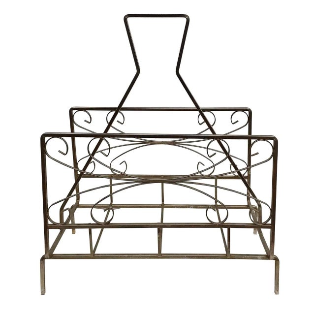 Stainless Steel Magazine Rack For Sale - Image 4 of 4