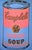 Andy Warhol "Campbell's Soup Tomato Soup blue background" offset lithograph in colors on Arches paper, Georges Israel...