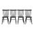 S/4 Williams Sonoma Black Spindle Back Dining Chairs For Sale
