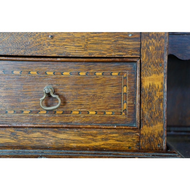 Antique Georgian Period English Oak Welsh Dresser Pewter Cupboard Buffet Hutch For Sale - Image 17 of 18