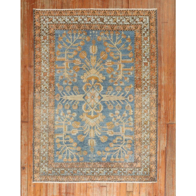 Antique Persian Lilihan Rug - 3'7" x 4'11" For Sale In New York - Image 6 of 9