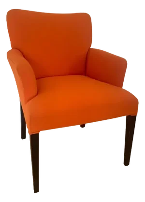 Attributed to Brueton Modern Orange Side Chair