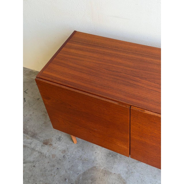 Vintage Danish Teak Sideboard Cabinet – Mid-Century Modern Storage Credenza 1960s For Sale - Image 9 of 10