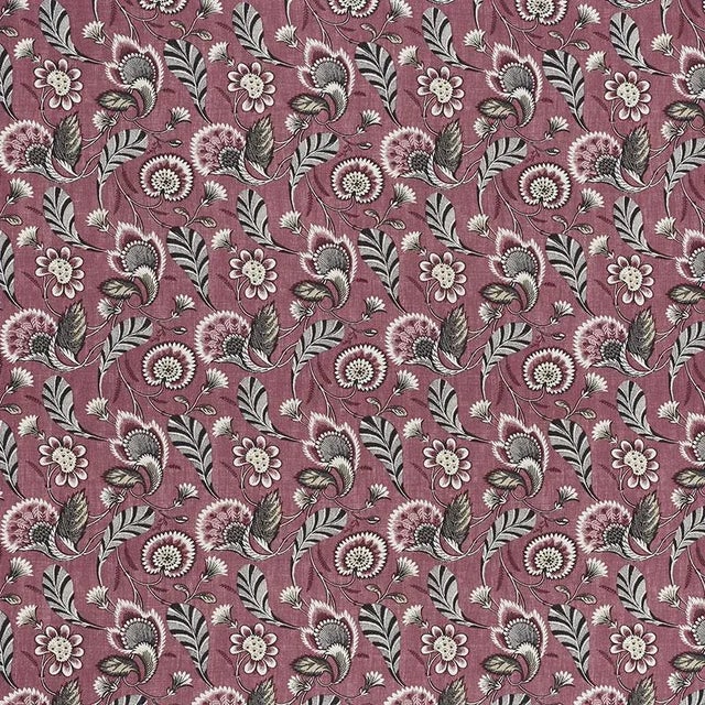 Contemporary Sample - Schumacher Ursula Fabric in Mulberry For Sale - Image 3 of 3