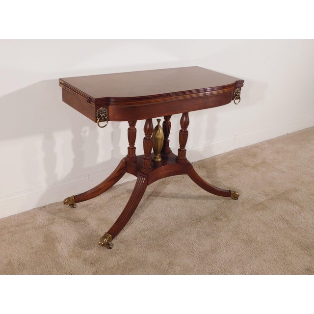 Vintage Baker Furn Co Historic Charleston Mahogany FlipTop Games Table