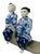 Ceramic Pristine 1980s Chinoiserie Cobalt Blue & White Porcelain Shelf Sitters - A Pair For Sale - Image 7 of 16