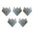 1970s Italy Sconces Butterfly Opal Murano Glass by Itre - Set of 5 For Sale