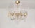Rare 1970s Brass & Glass Rod Chandelier | 5-Light Vintage Fixture | Restored Mid Century Lighting For Sale - Image 13 of 14