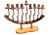 Abstract X-Large, Vintage Rami Zamir Torch Cut Hand Forged Brutalist Copper Menorah and Pedestal One of a Kind Israel For Sale - Image 3 of 13