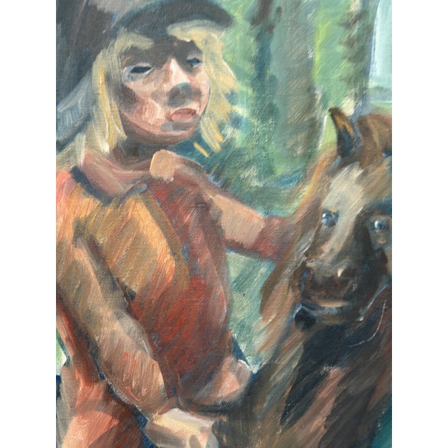 Ebbe Höglund, Horse Rider, 1950s, Oil on Canvas, Framed For Sale - Image 8 of 12