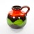 Mid-Century West German Glazed Porcelain Vase Red, Green & Brown 8.5" Tall For Sale - Image 11 of 11