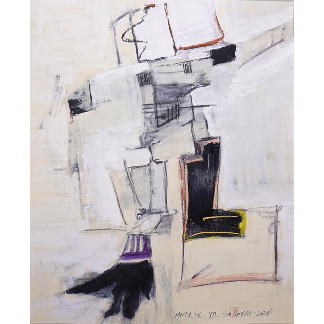 This lively original painting brings a pop of life to any living room. It is 16X20” on hand-cut parchment custom-framed in...