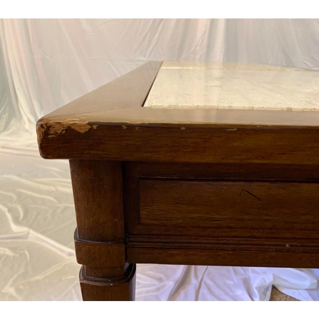 Set of 3 Mid Century Gordon’s Fine Furniture Italian Marble Inlaid Tables For Sale - Image 9 of 12
