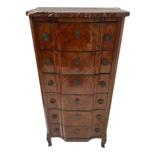20th Century Transition Chest of Drawers in Elm and Amaranth Veneer For Sale