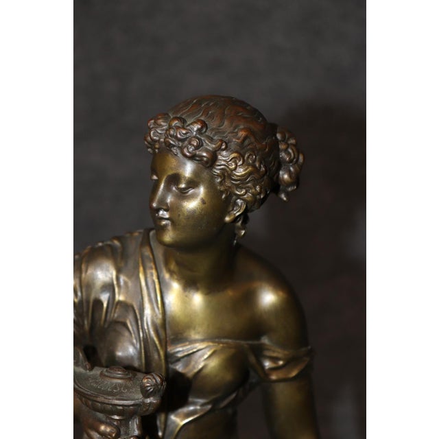 Late 19th Century 19th C French Neoclassical Figural Bronze Signed by Dumaige For Sale - Image 5 of 13