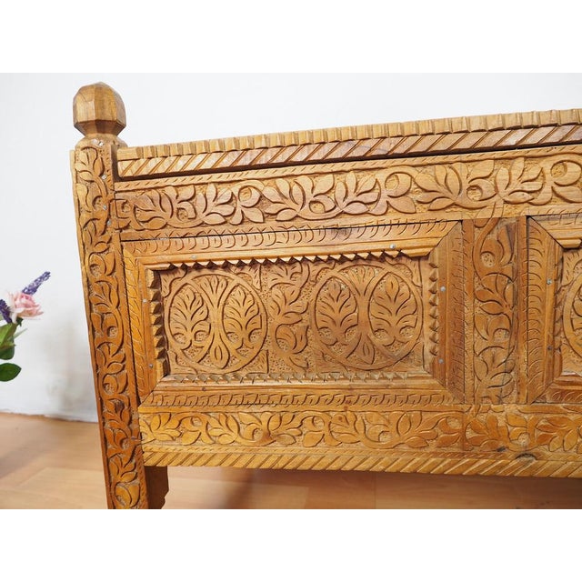 Vintage Afghan Chest in Wood, 1930s For Sale - Image 12 of 17