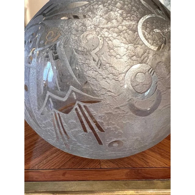 Glass Large Art Deco Vase For Sale - Image 7 of 14
