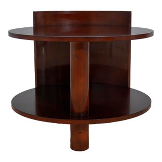 Ralph Lauren Modern Design Cherry 2 Tier Lamp Table For Sale