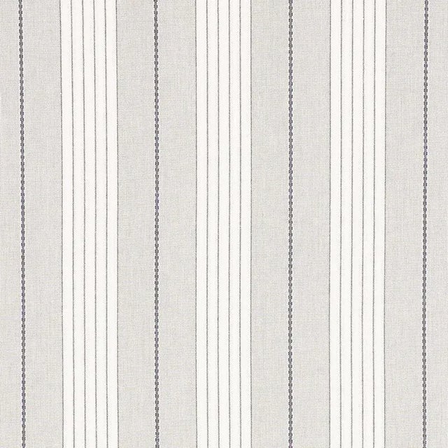 Sample - Schumacher Audrey Stripe Fabric in Grey For Sale