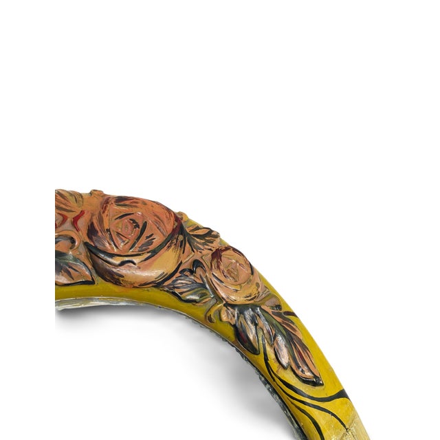 Art Deco Ceramic Wall Mirror, France, 1920 For Sale - Image 3 of 9