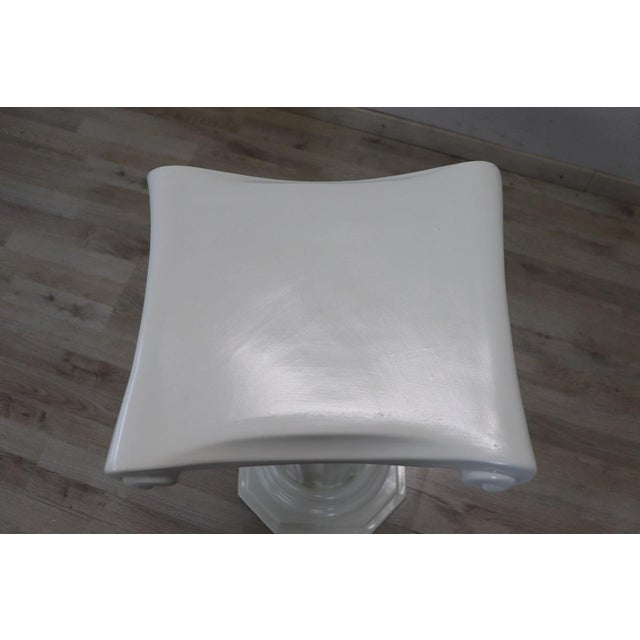 White White Ceramic Column by Bassano For Sale - Image 8 of 11