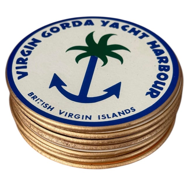 Awesome coaster set featuring vibrant colors and locations Virgin Gorda Yacht Club, British Virgin Islands Mauna Kea Beach...